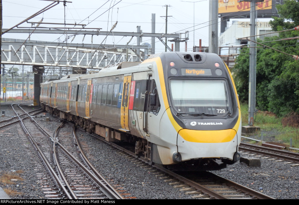 Departing from Bowen Hills Station